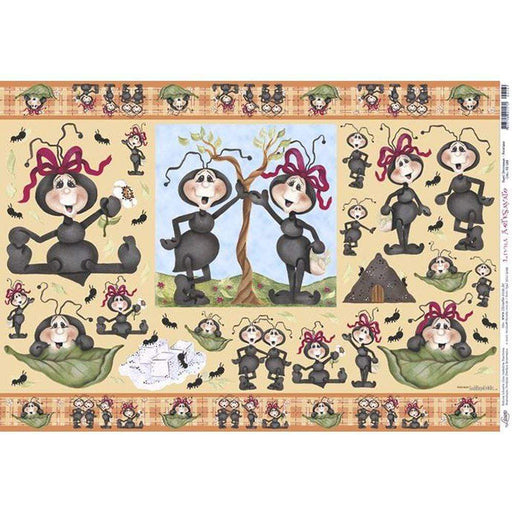 Papel decoup.Litoarte pd 169 Hormigas  49x 34m DECOART CENTROARTESANO