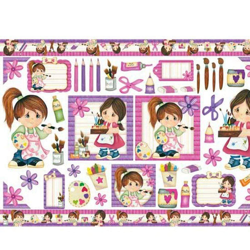 Papel decoupage litoarte 49x34,5 niña artista DECOART CENTROARTESANO