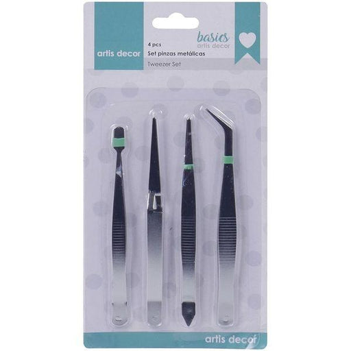Artis decor set pinzas metalicas 4 puntas 0901000419 DECOMAN CENTROARTESANO