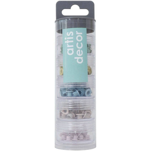 Eyelets redondo 5mm 150ud cinco colores pasteles DECOMAN CENTROARTESANO