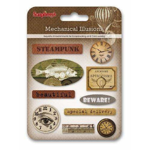 ScrapBerry´s Epoxy stickers SCB34001078 Mechanical Illusions DECOMAN CENTROARTESANO