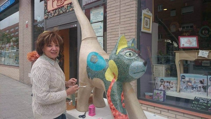 Decopatch figura papel mache SA112O Gato ingenuo cola larga DECOPATCH CENTROARTESANO