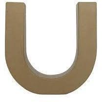 Letra papel mache fantasia U ac414o DECOPATCH CENTROARTESANO