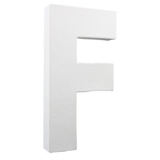 Letras papel mache blanco 12cm F AC258O DECOPATCH CENTROARTESANO