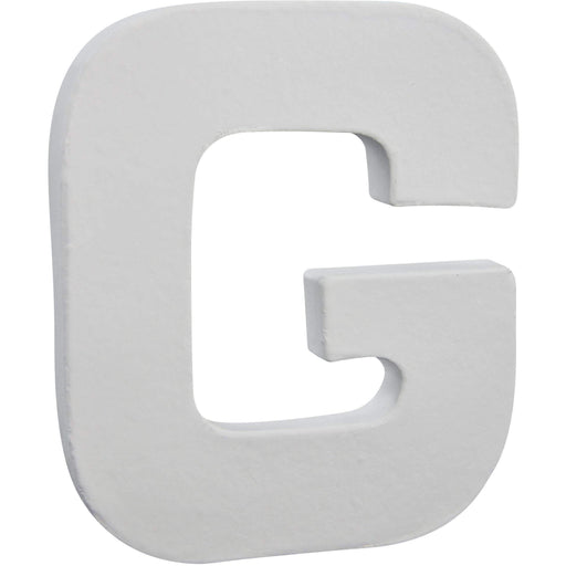 Letras papel mache blanco 12cm G AC736c DECOPATCH CENTROARTESANO