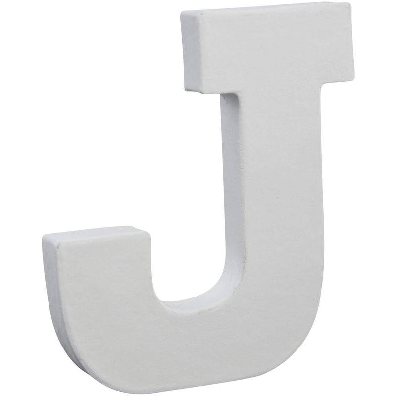 Letras papel mache blanco 12cm J AC262O DECOPATCH CENTROARTESANO