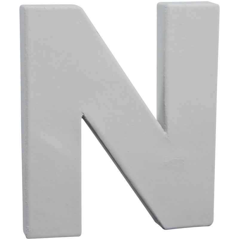 Letras papel mache blanco 12cm N AC266O DECOPATCH CENTROARTESANO