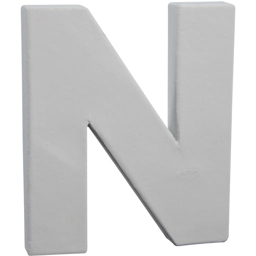 Letras papel mache blanco 12cm N AC266O DECOPATCH CENTROARTESANO
