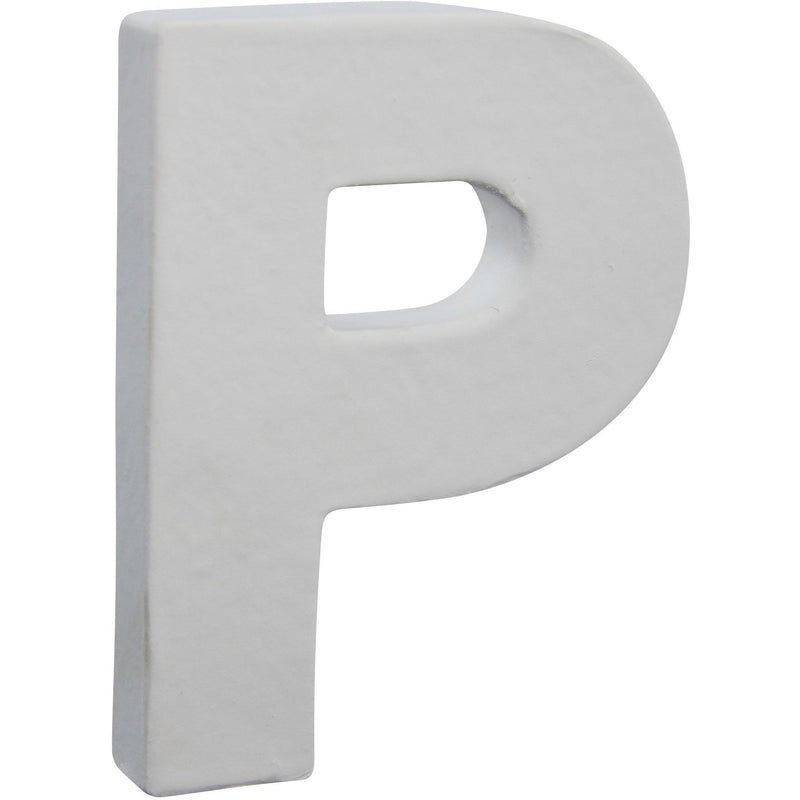 Letras papel mache blanco 12cm P AC268O DECOPATCH CENTROARTESANO