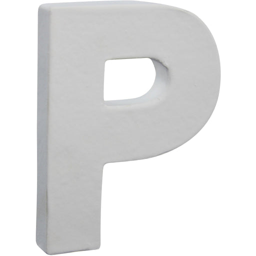 Letras papel mache blanco 12cm P AC268O DECOPATCH CENTROARTESANO
