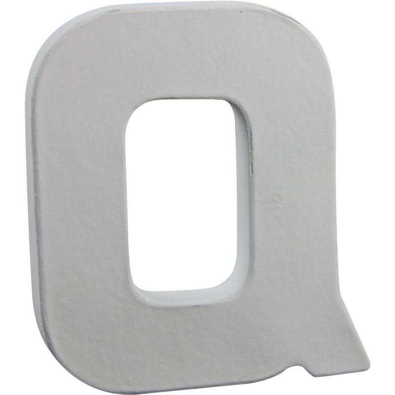 Letras papel mache blanco 12cm Q AC269O DECOPATCH CENTROARTESANO