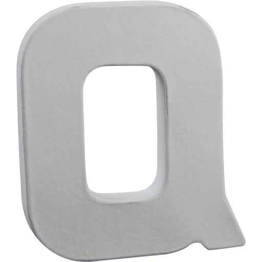 Letras papel mache blanco 12cm Q AC269O DECOPATCH CENTROARTESANO