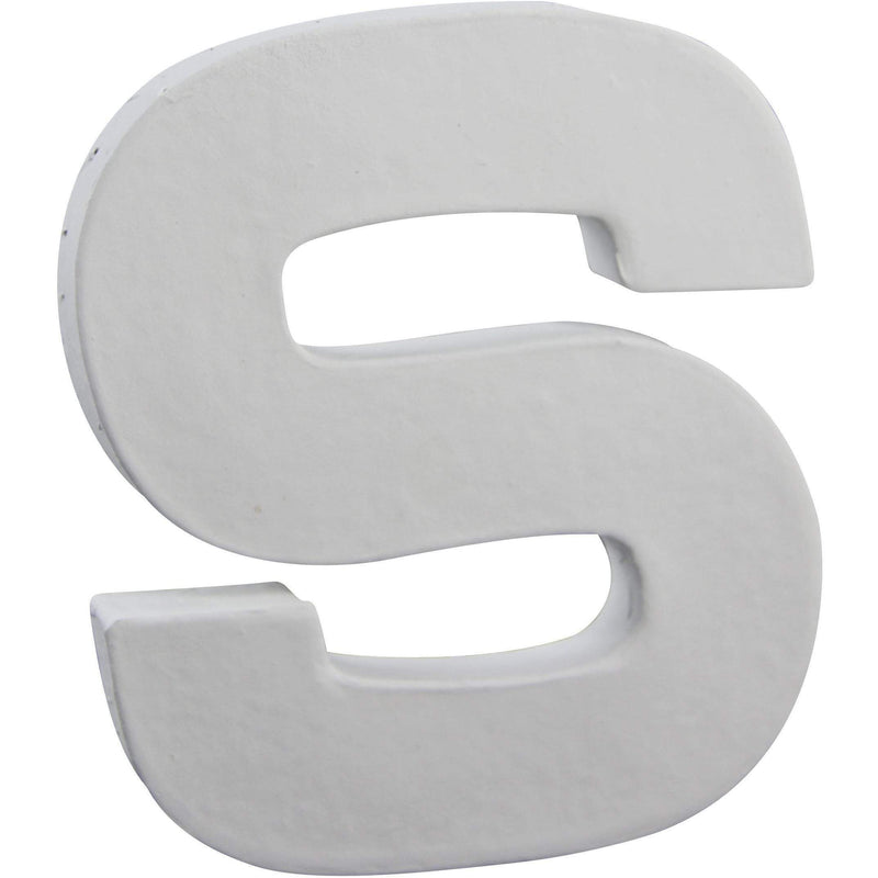 Letras papel mache blanco 12cm S AC271O DECOPATCH CENTROARTESANO