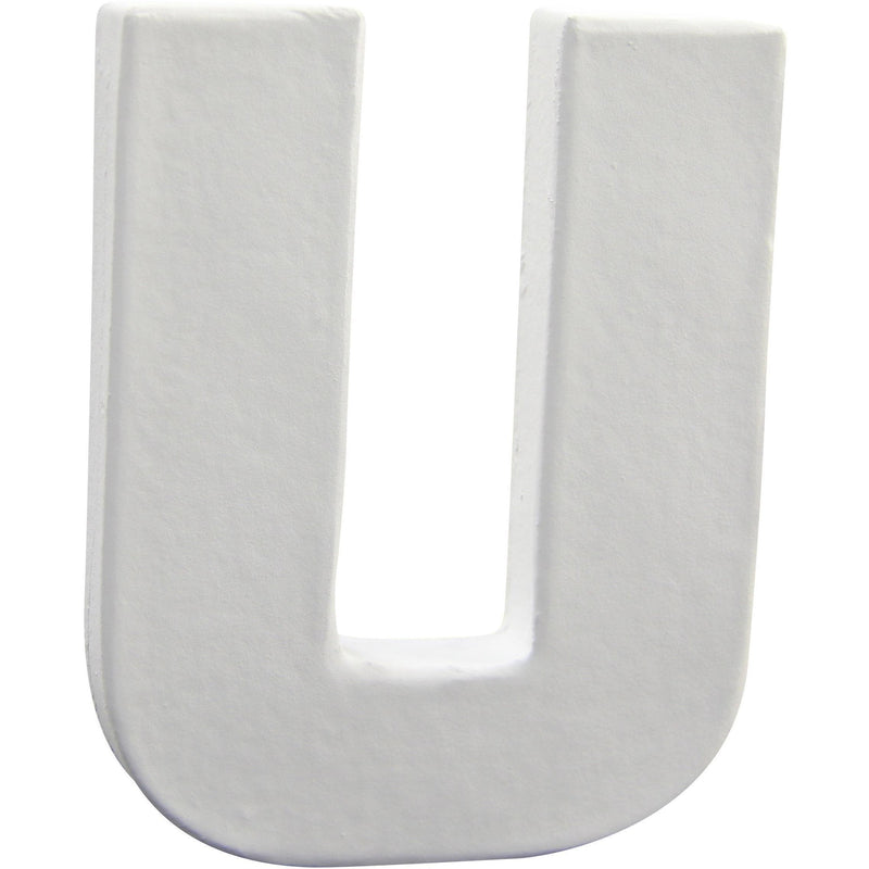 Letras papel mache blanco 12cm U AC273O DECOPATCH CENTROARTESANO