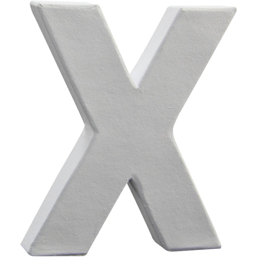 Letras papel mache blanco 12cm X AC276O DECOPATCH CENTROARTESANO