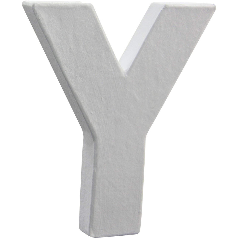 Letras papel mache blanco 12cm Y AC277O DECOPATCH CENTROARTESANO