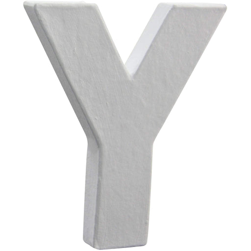 Letras papel mache blanco 12cm Y AC277O DECOPATCH CENTROARTESANO