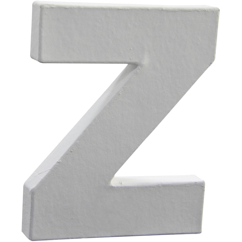 Letras papel mache blanco 12cm Z AC278O DECOPATCH CENTROARTESANO