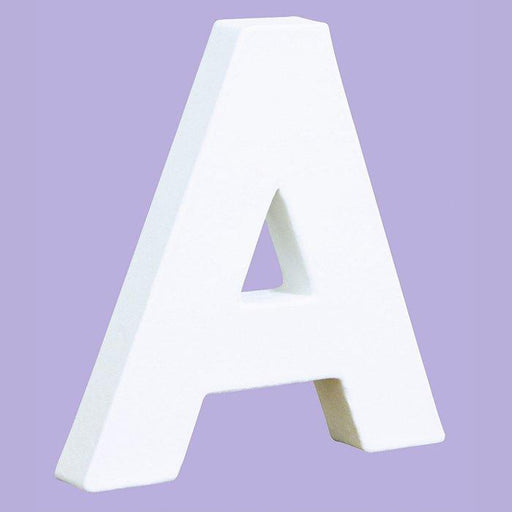 Letras papel mache blanco 21cm A DECOPATCH CENTROARTESANO