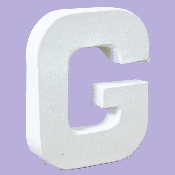 Letras papel mache blanco 21cm G DECOPATCH CENTROARTESANO