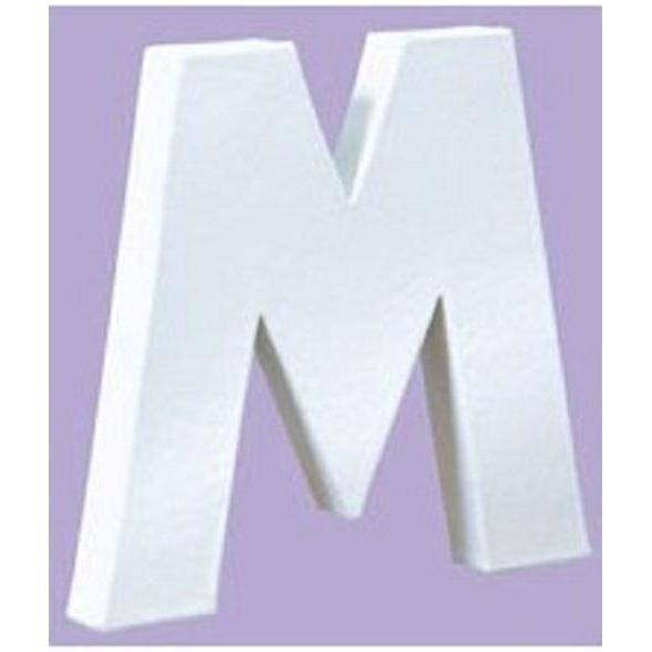 Letras papel mache blanco 21cm M DECOPATCH CENTROARTESANO