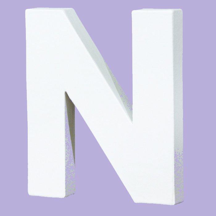 Letras papel mache blanco 21cm N DECOPATCH CENTROARTESANO