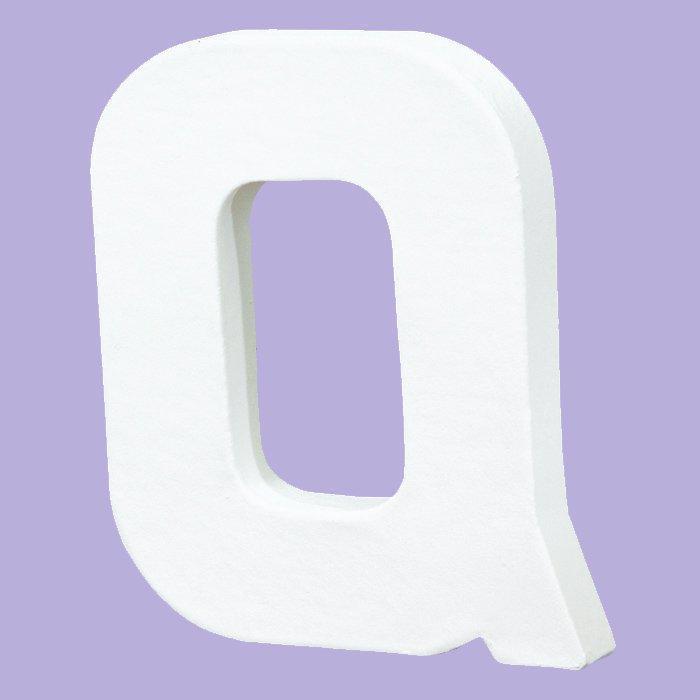 Letras papel mache blanco 21cm Q DECOPATCH CENTROARTESANO