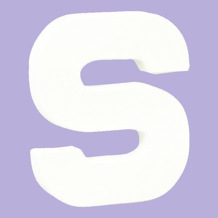 Letras papel mache blanco 21cm S DECOPATCH CENTROARTESANO