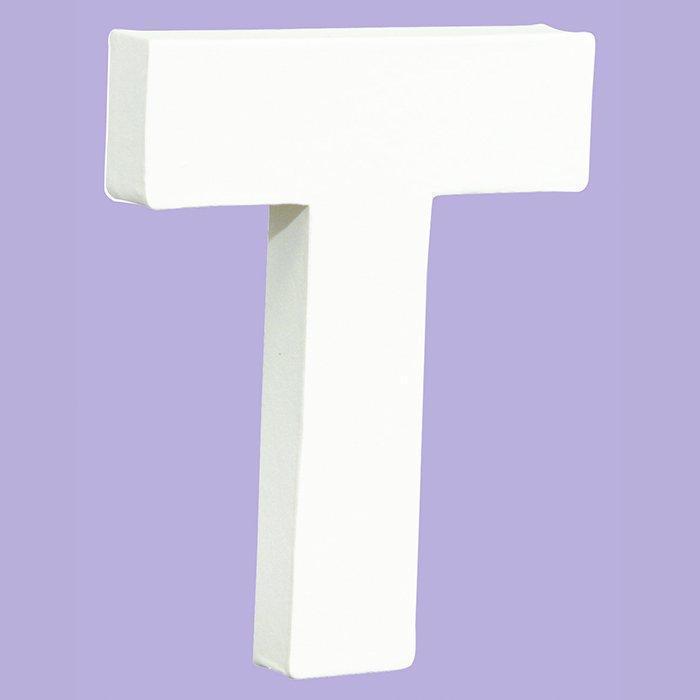 Letras papel mache blanco 21cm T DECOPATCH CENTROARTESANO