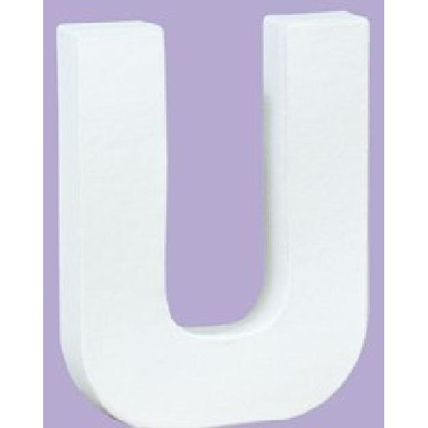 Letras papel mache blanco 21cm U DECOPATCH CENTROARTESANO