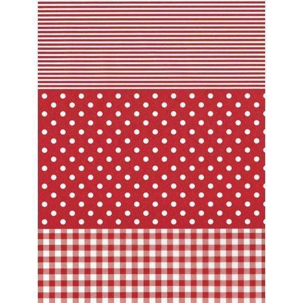 Papel Decopatch FDA484O Rayas y puntos rojos DECOPATCH CENTROARTESANO