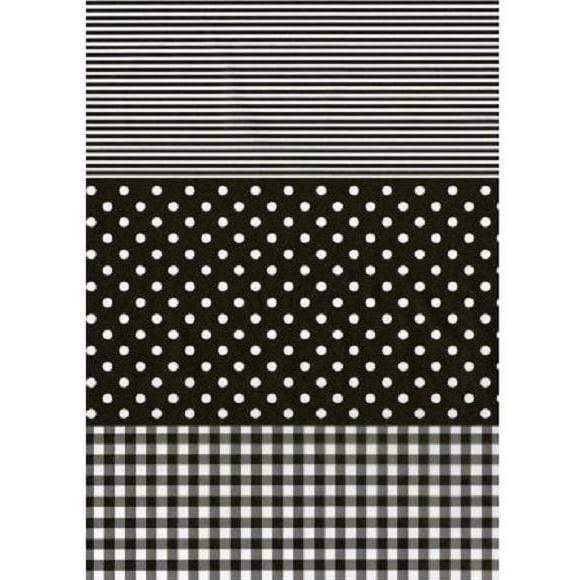Papel Decopatch FDA485O Rayas y puntos blanco y negro DECOPATCH CENTROARTESANO