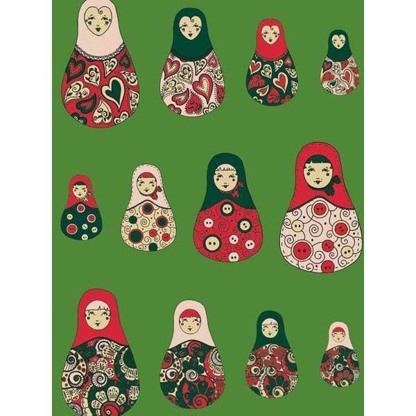 Papel Decopatch FDA547O Matriuskas fondo verde DECOPATCH CENTROARTESANO