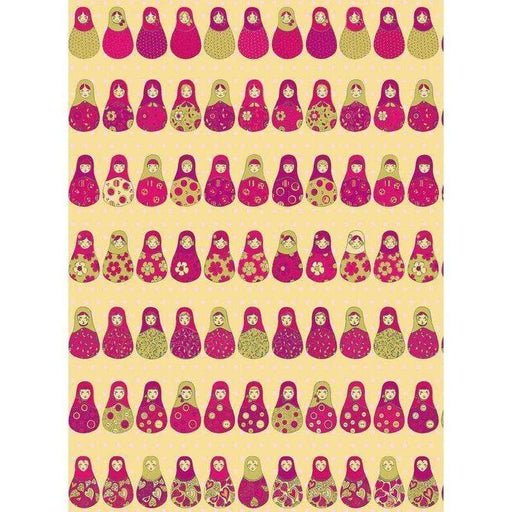 Papel Decopatch FDA576O Matriuscas sobre fondo dorado DECOPATCH CENTROARTESANO