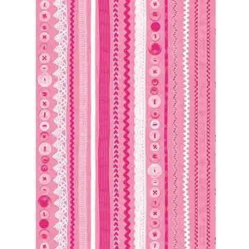 Papel Decopatch FDA593O Rayas Rosas DECOPATCH CENTROARTESANO
