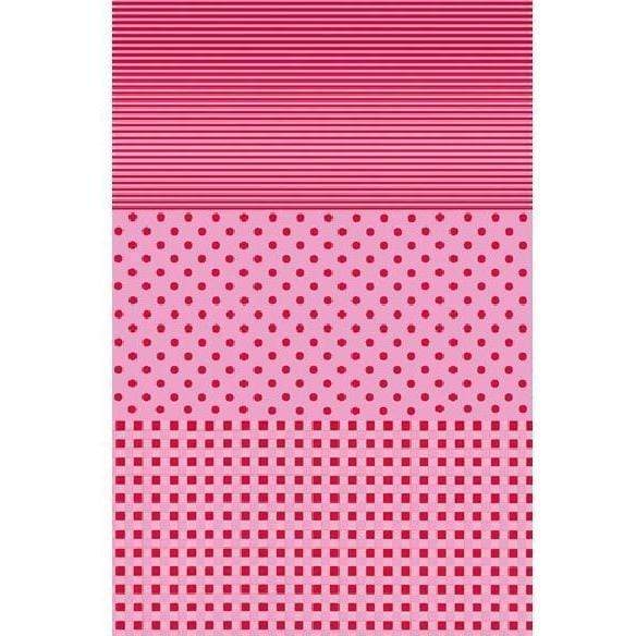 Papel Decopatch FDA598O Rayas y puntos rosa y rojo DECOPATCH CENTROARTESANO