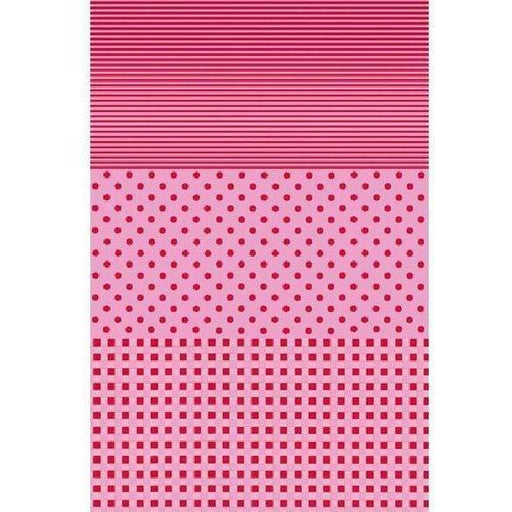 Papel Decopatch FDA598O Rayas y puntos rosa y rojo DECOPATCH CENTROARTESANO