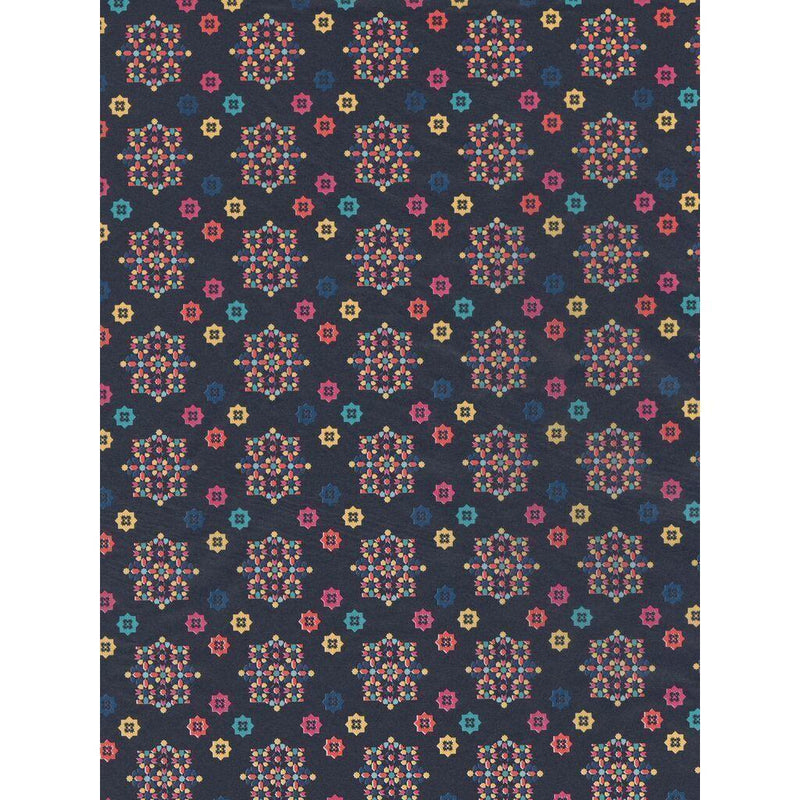 Papel decopatch FDA704O peque±as flores fondo negro DECOPATCH CENTROARTESANO