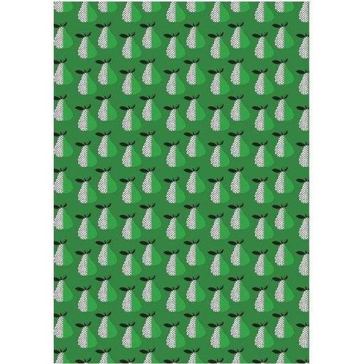 Papel decopatch FDA721O peras sobre fondo verde DECOPATCH CENTROARTESANO