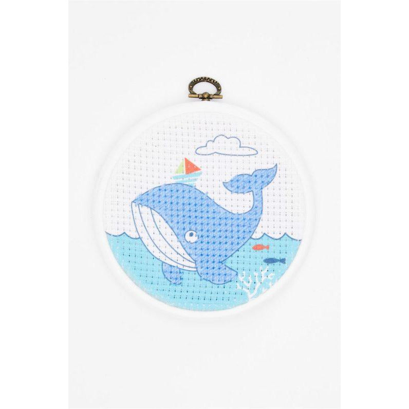 DMC Kit medio punto con bastidor Stlich It Jr  BK1840 La ballena DMC CENTROARTESANO