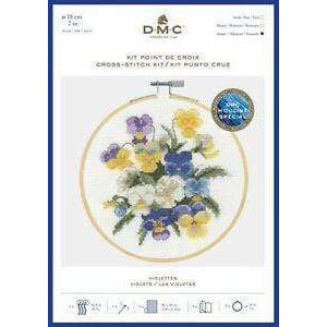DMC Kit punto de cruz con bastidor las violetas BK1937 DMC CENTROARTESANO