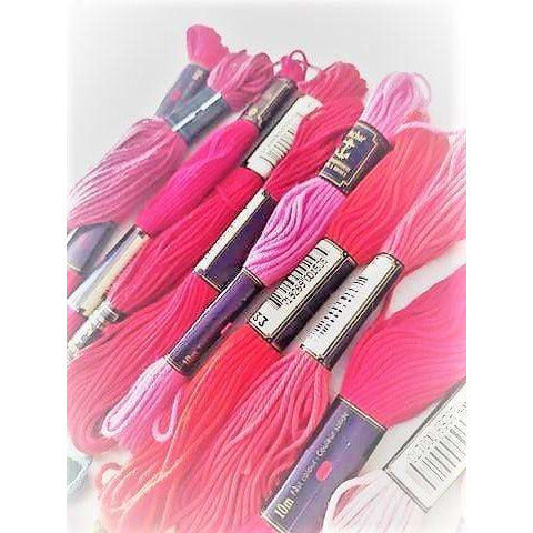 Hilo Bordar Mouliné Special DMC Tonos Rojos a rosa