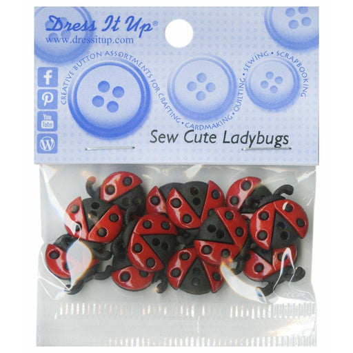 Set botones decorativos 6940 Mariquitas DRESS IT UP CENTROARTESANO