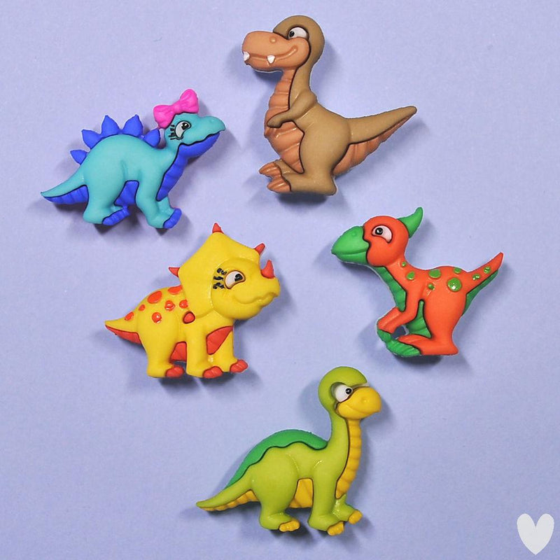 Set botones decorativos Dino Mite 7675 DRESS IT UP CENTROARTESANO