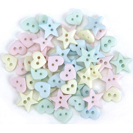 Set botones decorativos micro mini 8mm 3013 mix pastel DRESS IT UP CENTROARTESANO