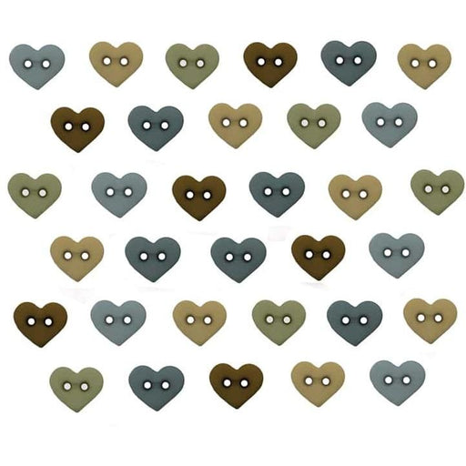 Set botones decorativos micro mini corazones 7mm verdes 9536 DRESS IT UP CENTROARTESANO