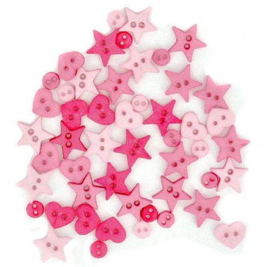 Set botones decorativos micro mini Princess mix 7mm rosas 8991 DRESS IT UP CENTROARTESANO