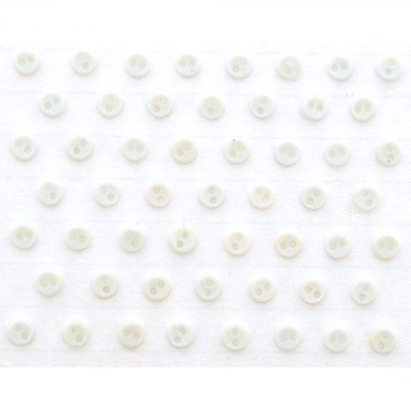 Set botones decorativos micro mini redondos 4mm blancos 4707 DRESS IT UP CENTROARTESANO