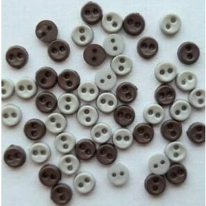 Set botones decorativos micro mini redondos 4mm gris 9522 DRESS IT UP CENTROARTESANO