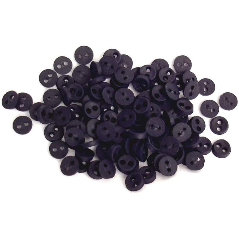 Set botones decorativos micro mini redondos 6mm Tiny black 1553 DRESS IT UP CENTROARTESANO